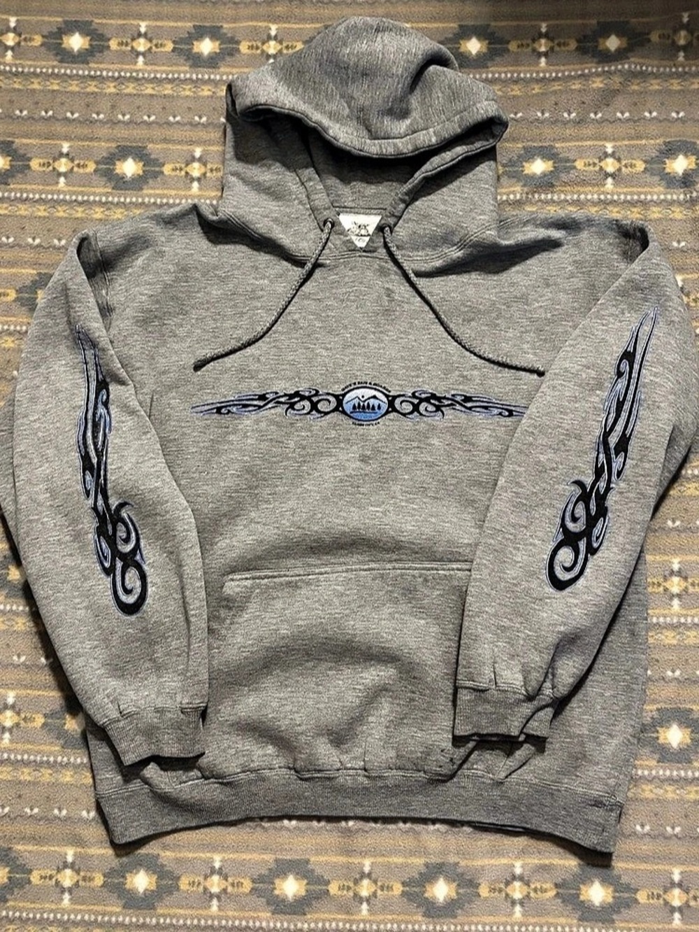Y2K Ski Gray Graphic Hoodie